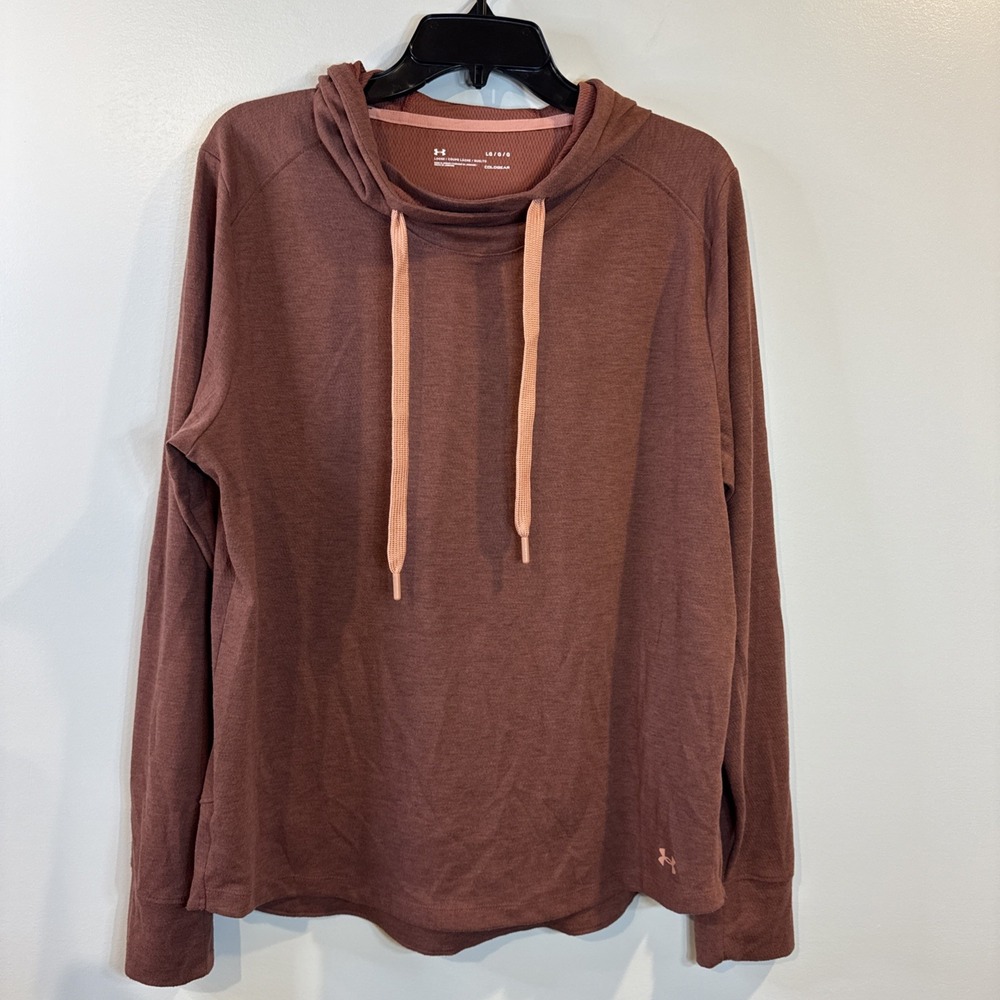 Under Amour Cold Gear Long Sleeve Hoodie Shirt Women's Large Loose